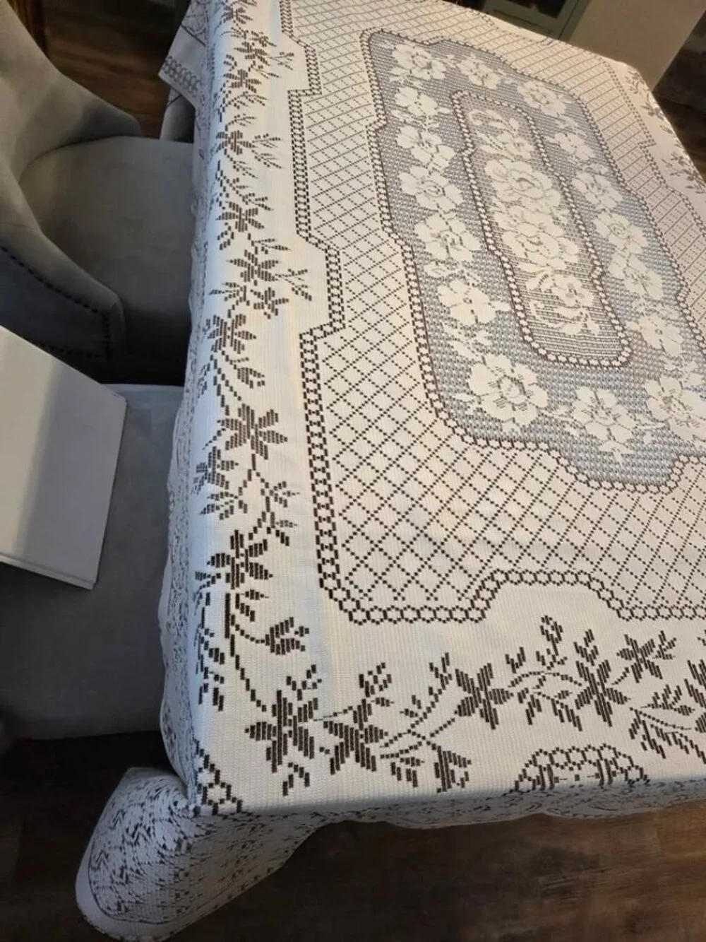 Vintage lace tablecloth